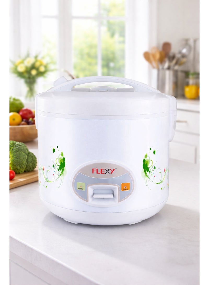 Flexy FDR4L1C - Electric Rice Cooker 1.0L 400W Non Stick Inner Pot Keep Warm Stay Cool Handles 2 Year Warranty Protection System - Image 2